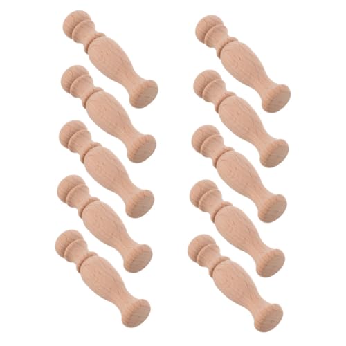 IWOWHERO 10 Stück Teiliges Unbemalte Holzsäulen Römische Säule für DIY Projekte Handgeschnitzte Möbel Baluster Vielseitige Dekoration für Schränke und Weinregale aus Massivem Holz von IWOWHERO
