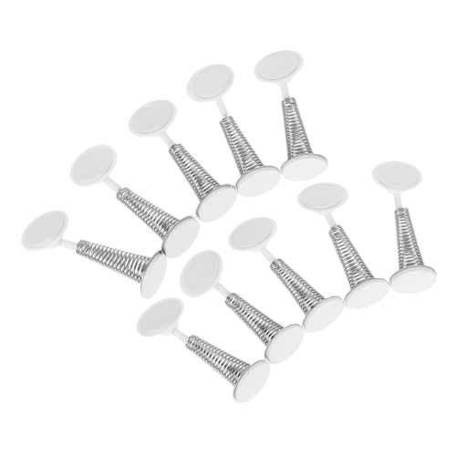 IWOWHERO 10 Stück Universelle Rotierende Feder Armaturenbrett-spielzeugfedersockel Gehäkelte Puppenbasis Federsockelornamente Puppenschüttelkopfbasis Wackelkopffederbasis Silver Kunststoff von IWOWHERO