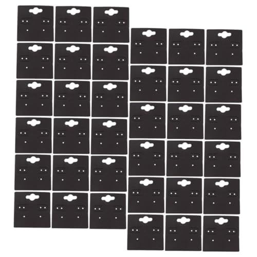 IWOWHERO 100 Stück Ohrringkarten Papier Ohrsteckerkarten Schmuckdisplay Karten für Ohrringe für Präsentation Boutiquen und Online Shops Schwarz von IWOWHERO