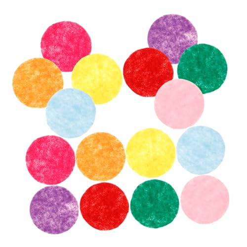 IWOWHERO 100 Stück Runde Filz Pads Bunte DIY Bastelfilze Vorgefertigte Vliesstoff Kreise für Handarbeiten Simulation Blumen Filz Zubehör für Näh und Bastelprojekte von IWOWHERO