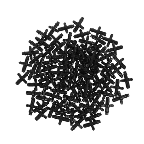 IWOWHERO 100 Stück Tropfbewässerung Verbinder mit Gewinde Auslaufsichere Micro bewässerungsanschlüsse für Gartenschlauch und PVC Leitung Einfacher Einbau durch Bohrung für Balkon von IWOWHERO