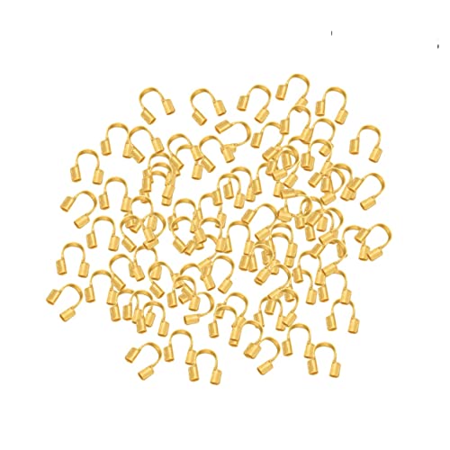 IWOWHERO 100stücke U-förmiger Draht Kupferdrahtschutz Kabelschutz Für Schmuck DIY-halskettenzubehör Armbandzubehör Goldfarben IWOWHERO 100stücke U-förmiger Draht Kupferdrahtschutz Kabelschutz Für Schmuck DIY-halskettenzubehör Armbandzubehör Goldfarben von IWOWHERO