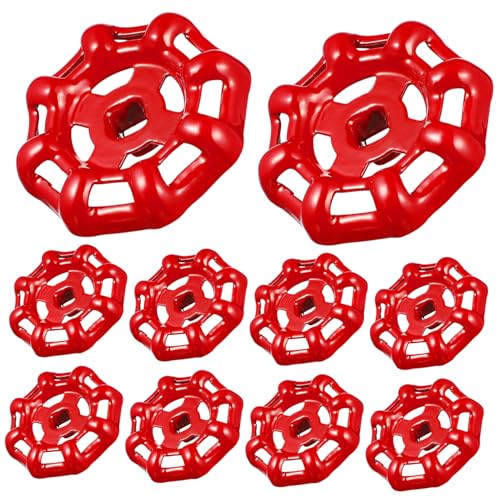 IWOWHERO 10 Stück Absperrgriff Gusseisen Handrad Wasserhahn Griff 5x5cm Rot Wetterfest Und Langlebig Für Außenbereich IWOWHERO 10 Stück Absperrgriff Gusseisen Handrad Wasserhahn Griff 5x5cm Rot Wetterfest Und Langlebig Für Außenbereich von IWOWHERO
