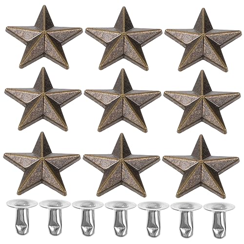 IWOWHERO 10stücke Sternnieten Für Kleidung Handwerk Legierung Diy Punk-spikes Nieten Rostfrei Installieren Geeignet Für Lederkleidung Taschen Schuhe Jacken Und Mehr von IWOWHERO