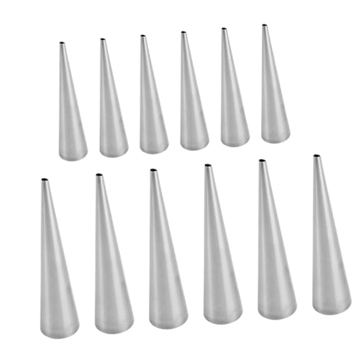 IWOWHERO 12 Stück Teiliges Edelstahl Croissant Backform Hohlbackröhren für Cannoli und Sahnerollen Rostfrei Stapelbar Vielseitig für Süßes und Herzhaftes Gebäck Platzsparend und Langlebig von IWOWHERO