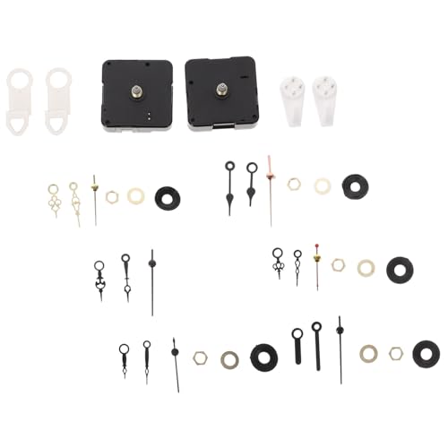 IWOWHERO 1Satz Uhrwerk Ersatzset für DIY Wanduhr mit Mechanischem Uhrwerk Metallzeigern und Vier Nägeln Geeignet für Verschiedene Anwendungen Wohnräumen und von IWOWHERO