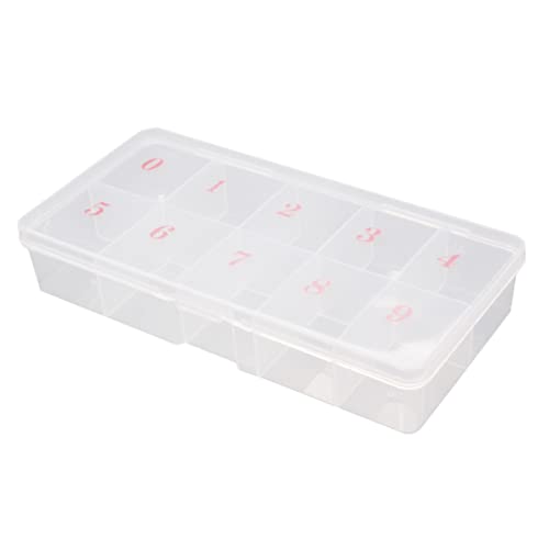 IWOWHERO 2 Stück Boxen transparenter Organisator bastelaufbewahrungsboxen jewllery Organiser Nagelspitzen Aufbewahrungsbox Jewelry Storage Box schmuck aufbewahrungsbox Weiß von IWOWHERO