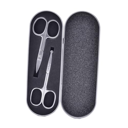 IWOWHERO 2 Stück Edelstahl Augenbrauenschere Präzise Sicher Abgerundete Klingen Schmerzfreier Nasen Ohrhaartrimmer für Damen und Herren Ergonomisch Einfach zu Bedienen IWOWHERO 2 Stück Edelstahl Augenbrauenschere Präzise Sicher Abgerundete Klingen Schmerzfreier Nasen Ohrhaartrimmer für Damen und Herren Ergonomisch Einfach zu Bedienen von IWOWHERO