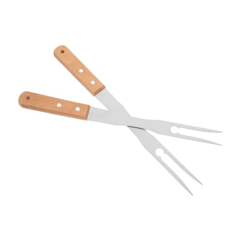 IWOWHERO 2 Stück Edelstahl Grillgabel mit Langem Holzgriff Ergonomisch Rutschfest Extra Lang für Sicheres Grillen und Servieren von Fleisch für Outdoor Bbq und Küche IWOWHERO 2 Stück Edelstahl Grillgabel mit Langem Holzgriff Ergonomisch Rutschfest Extra Lang für Sicheres Grillen und Servieren von Fleisch für Outdoor Bbq und Küche von IWOWHERO