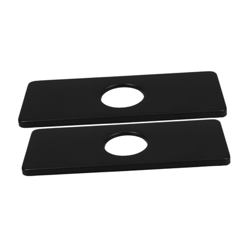 IWOWHERO 2 Stück Edelstahl Lochabdeckung für Spültischarmatur Rechteckiges Escutcheon Dekorationsplatte in Schwarz Gebürstet Langlebig Passend für Küche und Bad IWOWHERO 2 Stück Edelstahl Lochabdeckung für Spültischarmatur Rechteckiges Escutcheon Dekorationsplatte in Schwarz Gebürstet Langlebig Passend für Küche und Bad von IWOWHERO