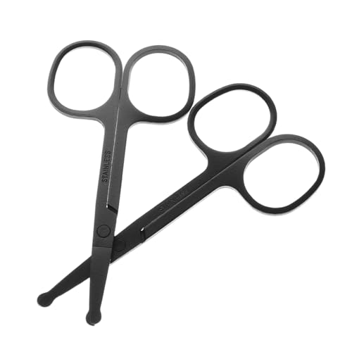 IWOWHERO 2 Stück Edelstahl Nasenhaarschneider Präzisions gesichtshaarschere mit Abgerundeten Spitzen Unisex Nasenhaarschneider Kompakt Leicht für Präzises Bart Nasenhaarschneiden IWOWHERO 2 Stück Edelstahl Nasenhaarschneider Präzisions gesichtshaarschere mit Abgerundeten Spitzen Unisex Nasenhaarschneider Kompakt Leicht für Präzises Bart Nasenhaarschneiden von IWOWHERO