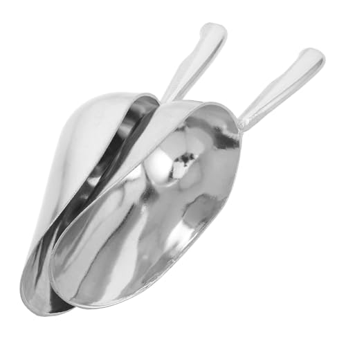 IWOWHERO 2 Stück Eis und Mehlschaufel aus Aluminiumlegierung mit Ergonomischem Rundgriff Dicke Rissfeste Profi Schaufel für Gewerbliche Küche Eiswürfel Mehl und Süßigkeiten Lebensmittelecht von IWOWHERO