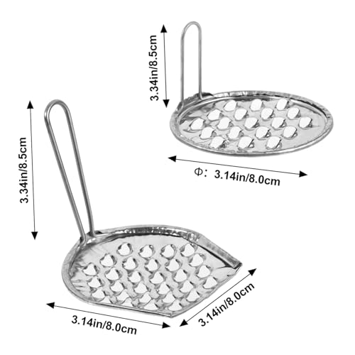 IWOWHERO 2 Stück Gelee Schaber Lebensmittel Nudelschneider Schaber Reibe Küchen Kochen Kalt Cooler Kleiner Spatel Bohnen Nudel Edelstahl Silber von IWOWHERO