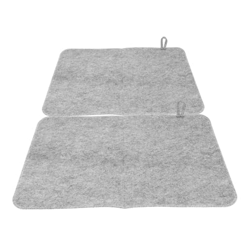IWOWHERO 2 Stück Hitzebeständige Pads Dampfbad Zubehör Hunter Heizkissen Dusche Wärmedämmmatte Saunakissen Filz Saugfähig Absorption Extra Stoff Tragbar Badewasser Zwei Grau von IWOWHERO