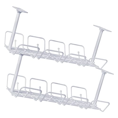 IWOWHERO 2 Stück Kabelmanagement Untertisch Regal Kabelorganizer für Schreibtisch Einfach zu Montierendes Ablagesystem mit Schraublöchern für USB Kabel und Adapter Sorgt für Ordnung und IWOWHERO 2 Stück Kabelmanagement Untertisch Regal Kabelorganizer für Schreibtisch Einfach zu Montierendes Ablagesystem mit Schraublöchern für USB Kabel und Adapter Sorgt für Ordnung und von IWOWHERO