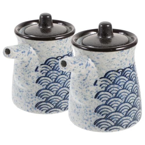 IWOWHERO 2 Stück Keramik Essig Sojasaucenflasche Verschleißfest mit Kleinem Ausgießer Moderates Fassungsvermögen Praktischer Vorratsbehälter Elegantes Japanisches Design IWOWHERO 2 Stück Keramik Essig Sojasaucenflasche Verschleißfest mit Kleinem Ausgießer Moderates Fassungsvermögen Praktischer Vorratsbehälter Elegantes Japanisches Design von IWOWHERO