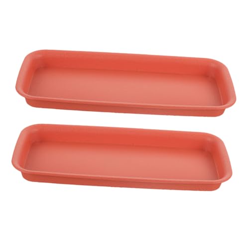 IWOWHERO 2 Stück Rechteckige Pflanzuntersetzer aus Langlebigem Material Wasserfest rutschfest Pflanzschale für Blumentöpfe Geeignet für Kunststoff zum Schutz von Boden und Möbeln von IWOWHERO