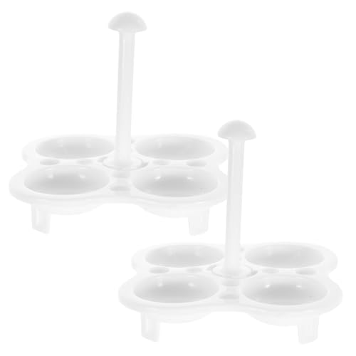 IWOWHERO 2 Stück Teiliges Dampfgarer Rack Fach Löchern Hitzebeständiger Wiederverwendbarer Eierhalter für Eierdampfgarer Leicht zu Reinigen Kompakt und Sicher für Küche Büro Restaurant von IWOWHERO