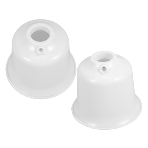IWOWHERO 2 Stück Teiliges Deckenventilator Abdeckkappe aus Robustem Kunststoff Kegelförmige Schutzhaube für Ventilatorzubehör Einfache Weißes Design Passend für Ventilator DIY Projekte von IWOWHERO