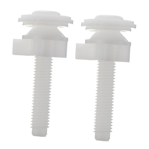 IWOWHERO 2 Stück Toilettensitz Schrauben Ersatz Kunststoff Befestigungsset für Wc deckel Stabile Langlebige Halterung Einfache Montage Passend für Badezimmer Toiletten von IWOWHERO