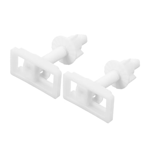 IWOWHERO 2 Stück Toilettensitz Schrauben Kunststoff Befestigungssatz mit Muttern und Unterlegscheiben für Stabile Montage von Wc Sitz Ersatz für Spültoilette von IWOWHERO