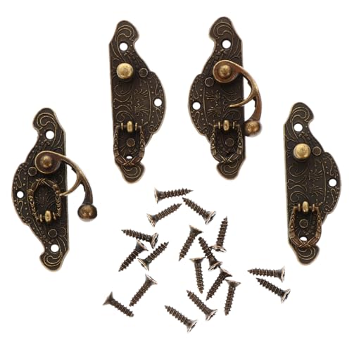 IWOWHERO 2 Stück Vintage Boxschlösser aus Robustem Antike Herzform Hasps für Schmuckkästchen Koffer und Holzkisten Bronze farbene Ersatzbeschläge für Dekorative Truhen von IWOWHERO