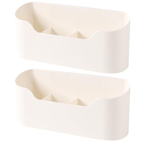 IWOWHERO 2 Stück Wandhängekorb Aufbewahrungsbox Hips Material Küchen Badezimmer Organizer Vielseitig Abnehmbar Beige für Bad Wohnzimmer Büro Schreibtisch IWOWHERO 2 Stück Wandhängekorb Aufbewahrungsbox Hips Material Küchen Badezimmer Organizer Vielseitig Abnehmbar Beige für Bad Wohnzimmer Büro Schreibtisch von IWOWHERO