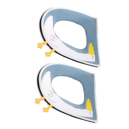 IWOWHERO 2 Stück Waschbare Wiederverwendbare Toilettensitzauflagen mit Tragegriff Gepolstert Besticktes Cartoon Design Passend Weiche Warme Sitzauflage für Badezimmer im Winter von IWOWHERO