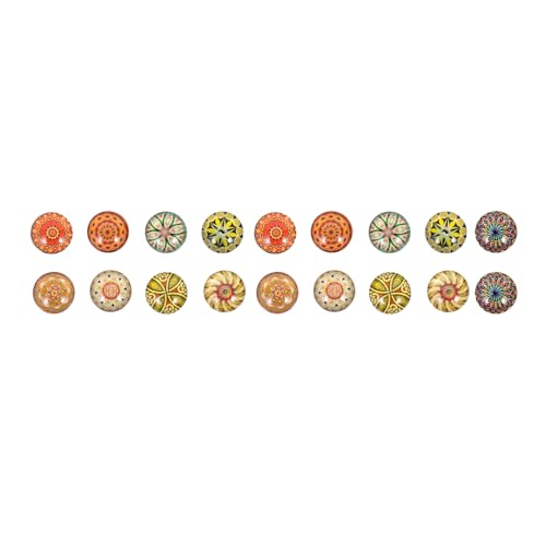 IWOWHERO Zubehör-Set Zur Schmuckherstellung 20-teilig Runde Glas-edelstein-Patches Glatte Runde Glasmurmeln von IWOWHERO