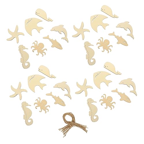 IWOWHERO 28 Stück Teiliges Unbemalte Holzscheiben Ozeantier motive Doppelseitig Bemalbare Holzchips für DIY Bastelarbeiten Nachhaltige Holzanhänger für Kreative Dekoration und IWOWHERO 28 Stück Teiliges Unbemalte Holzscheiben Ozeantier motive Doppelseitig Bemalbare Holzchips für DIY Bastelarbeiten Nachhaltige Holzanhänger für Kreative Dekoration und von IWOWHERO