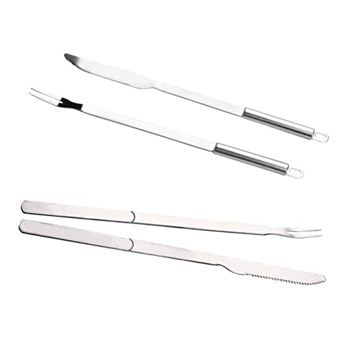 IWOWHERO Grillbesteck 2 Stück Outdoor Grillwerkzeuge mit Messer Spülmaschinenfest Langlebig BBQ Zubehör für Camping und Grillen IWOWHERO Grillbesteck 2 Stück Outdoor Grillwerkzeuge mit Messer Spülmaschinenfest Langlebig BBQ Zubehör für Camping und Grillen von IWOWHERO