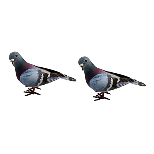 IWOWHERO 2St Miniaturtiere weihnachtsdeko Außendekoration Spatz Vögel Dekor gefälschter Schaumvogel brieftaube Figur Taube Handwerk lebensechte Taube Schaum Taube Figur Ornamente Statue von IWOWHERO