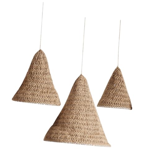 IWOWHERO 3 Stück Teiliges Boho Handgewebtes Lampenschirm Baumwoll-leinen-seil Bohemian Pendelleuchte mit Natürlichem Atmungsaktivem Material Leicht Montierbar für Schlafzimmer und IWOWHERO 3 Stück Teiliges Boho Handgewebtes Lampenschirm Baumwoll-leinen-seil Bohemian Pendelleuchte mit Natürlichem Atmungsaktivem Material Leicht Montierbar für Schlafzimmer und von IWOWHERO