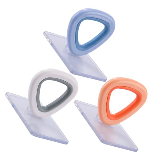 IWOWHERO 3 Stück Teiliges Toilettensitz Lifter Selbstklebend Langlebiger Kunststoff Praktische Griffe zum Hygienischen Anheben Des Wc Deckels Einfache Installation Leicht Farblich Sortiert von IWOWHERO