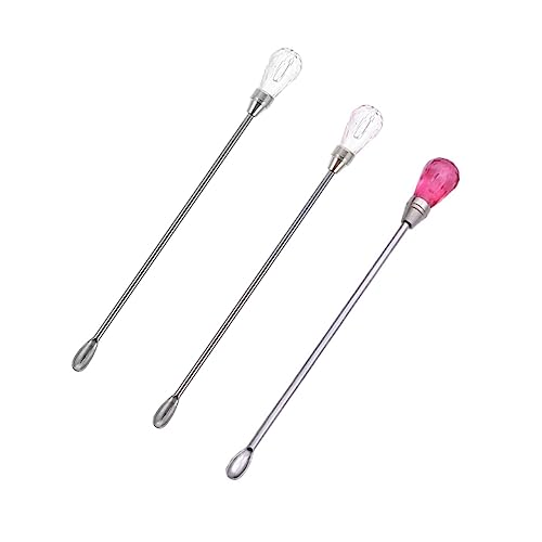 IWOWHERO 3 Stück Teiliges Wachssiegel Rührstäbe Transparent Weiß Rosa Rot Wiederverwendbar Leicht und Handlich für Wachsschmelzer und DIY Bastelprojekte Einfache und von IWOWHERO