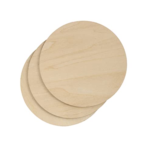 IWOWHERO Bastelkreis-holzscheiben - Runder Brettrohling Holzspäne Unfertige Holzscheiben - Holzkreis Zur Dekoration von IWOWHERO