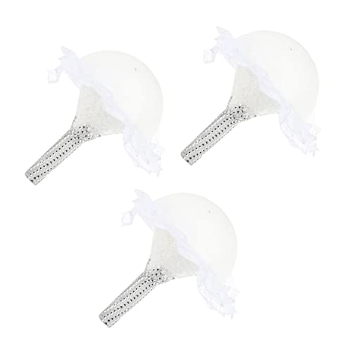 IWOWHERO 3Stücke Brautstraußhalter Teiliges Hochzeitsblumen DIY Griff Mit Spitze Robuste Schaumstoffbasis Für Arrangements Hochzeiten Junggesellinnenabschiede von IWOWHERO