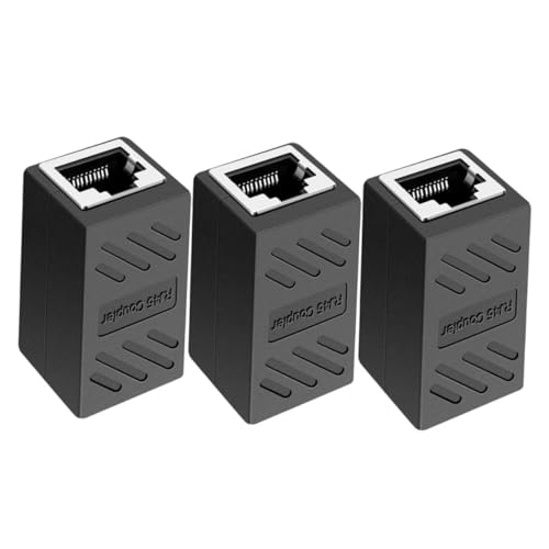 IWOWHERO 3Stücke Ethernet Koppler Kompatibel mit Cate Hochgeschwindigkeits Netzwerkadapter Minimaler Signalverlust Langlebiges Design für Sichere von IWOWHERO