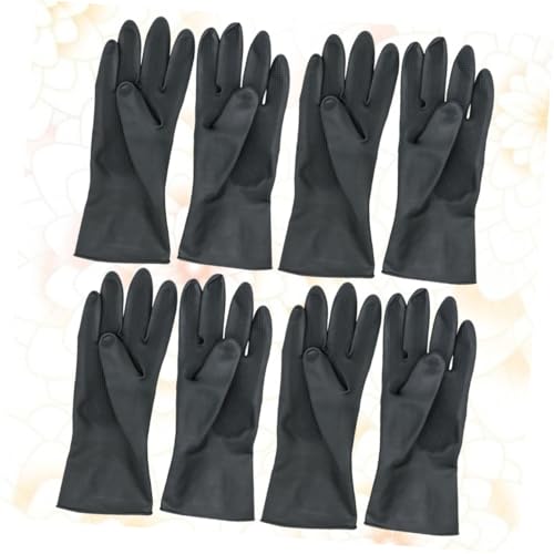 IWOWHERO 4 Paar Wasserdichte Friseursalon Handschuhe aus Gummi Rutschfest Lang für Verbesserten Hand Handgelenkschutz Elastisch und Leicht für Friseur Gartenarbeit und Heimgebrauch Schwarz IWOWHERO 4 Paar Wasserdichte Friseursalon Handschuhe aus Gummi Rutschfest Lang für Verbesserten Hand Handgelenkschutz Elastisch und Leicht für Friseur Gartenarbeit und Heimgebrauch Schwarz von IWOWHERO