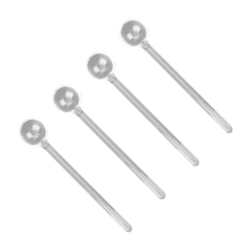 IWOWHERO 4 STÜCKE Teiliges Glas Teelöffel mit Langem Griff Lebensmittelecht Klar Fein Poliert Komfortabel Geeignet für Kaffee Tee Dessert Zucker Servieren zu Hause und Wiederverwendbar IWOWHERO 4 STÜCKE Teiliges Glas Teelöffel mit Langem Griff Lebensmittelecht Klar Fein Poliert Komfortabel Geeignet für Kaffee Tee Dessert Zucker Servieren zu Hause und Wiederverwendbar von IWOWHERO