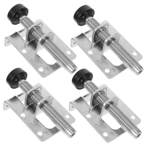 IWOWHERO 4 Stück Möbel Stellfüße Höhenverstellbar Schraubbar Schwerlast Nivellierfüße für Stuhl Tisch Schrank Silber rutschfest für Innen Außen Einfache Montage Stabiler Stand von IWOWHERO