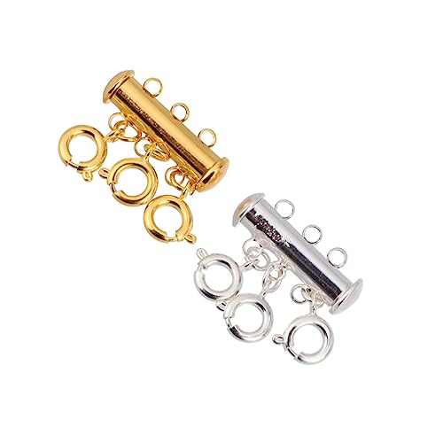 IWOWHERO 4 Stück Multi Layer Halskettenverbinder Kupfer Teiliges Magnetverschluss für Diy Schmuckherstellung Reihen Goldene Silberne Leicht Einfach zu Öffnen für Accessoires IWOWHERO 4 Stück Multi Layer Halskettenverbinder Kupfer Teiliges Magnetverschluss für Diy Schmuckherstellung Reihen Goldene Silberne Leicht Einfach zu Öffnen für Accessoires von IWOWHERO