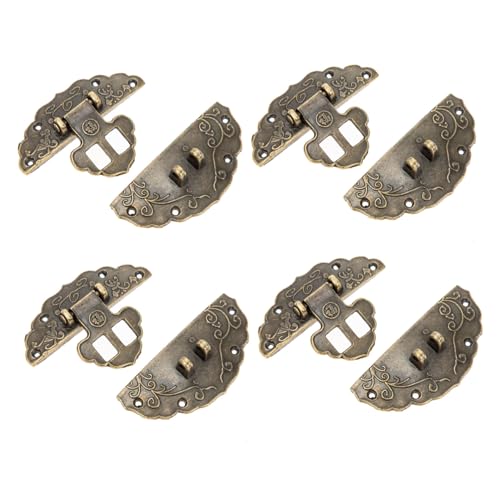 IWOWHERO 4 Stück Teiliges Schrankverschluss aus Zinklegierung Ovaler Retro Kastenriegel Robustes Panel Schloss für Schmuck Geschenkboxen Langlebiger Metallverschluss Antikes IWOWHERO 4 Stück Teiliges Schrankverschluss aus Zinklegierung Ovaler Retro Kastenriegel Robustes Panel Schloss für Schmuck Geschenkboxen Langlebiger Metallverschluss Antikes von IWOWHERO