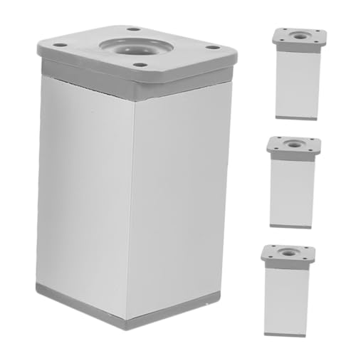 IWOWHERO 4 Stück Verstellbare Möbelbeine aus Aluminium Teiliges Stabile Unterstützung für Sofa Schrank und Couchtisch Robuste DIY Ersatzfüße mit Modernem Minimalistischen Design von IWOWHERO