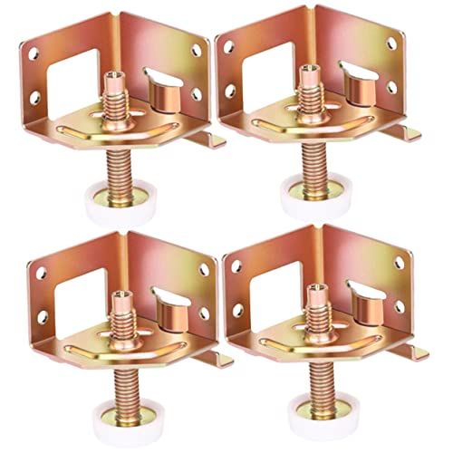 IWOWHERO 4 Stück Verstellbare Möbelfüße aus Gehärtetem Stahl Robust und Rostfrei für Unebene Böden Geeignet für Schränke Arbeitsplatten Werkbänke Stabile Lastverteilung rutschfest für von IWOWHERO