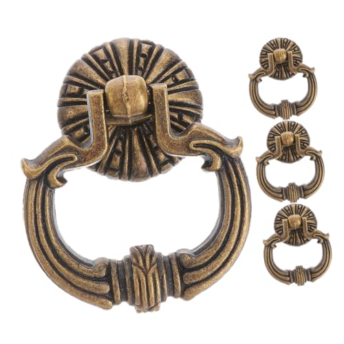 IWOWHERO 4 Stück Vintage Möbelgriffe Schrankgriffe Kleiner Kommodengriff aus Robustem Material Praktische Möbelgriffe für Schränke und Kommoden Einfach zu Montieren Vielseitig Einsetzbar von IWOWHERO