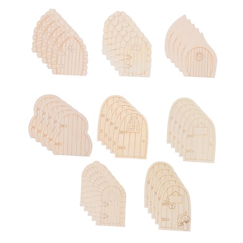 IWOWHERO 40 Stück Teiliges Miniatur-Tür-Holzset Unlackierte Miniatur Türen zum Bemalen DIY Bastelset für Garten Baumstamm Wohn Partydeko Natürliche Holzornamente für Drinnen und Draußen IWOWHERO 40 Stück Teiliges Miniatur-Tür-Holzset Unlackierte Miniatur Türen zum Bemalen DIY Bastelset für Garten Baumstamm Wohn Partydeko Natürliche Holzornamente für Drinnen und Draußen von IWOWHERO