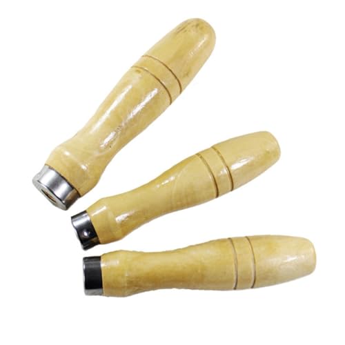 IWOWHERO 5 Stück Teiliges Holzgriff Feilenhalter Innendurchmesser Ergonomisch Geformt für Metallfeilen Holzraspel Schraubendreher Handbohrer Vielseitig Einsetzbar Robust Langlebig von IWOWHERO