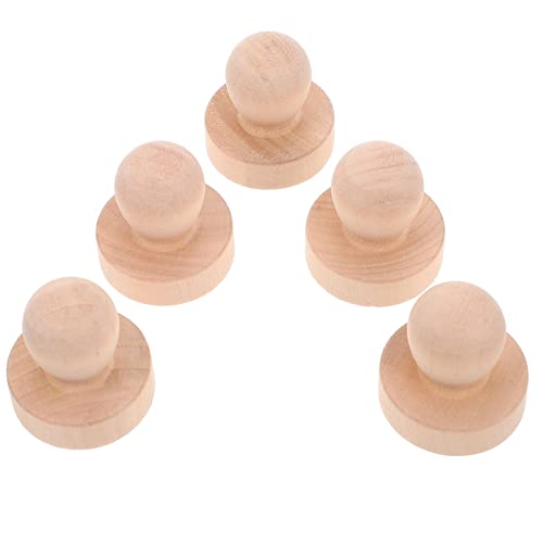 IWOWHERO 5 Stück Teiliges Holzstempelgriff aus Massivholz Ergonomisch Geformter DIY stempelgriff mit Abgerundeten Kanten für Sicheren Halt Leicht und Tragbar für Siegelherstellung und IWOWHERO 5 Stück Teiliges Holzstempelgriff aus Massivholz Ergonomisch Geformter DIY stempelgriff mit Abgerundeten Kanten für Sicheren Halt Leicht und Tragbar für Siegelherstellung und von IWOWHERO