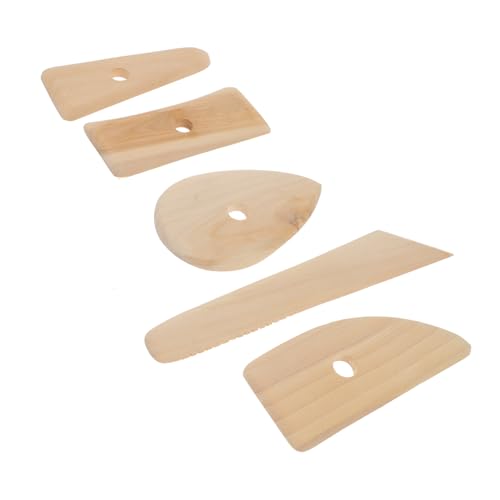 IWOWHERO 5 Stück Teiliges Keramisches Modellierwerkzeug aus Holz Vielseitige Tonrippen für Töpferarbeiten Präzise Tonmodellierung und Formgebende Skulpturen für DIY kunsthandwerk und IWOWHERO 5 Stück Teiliges Keramisches Modellierwerkzeug aus Holz Vielseitige Tonrippen für Töpferarbeiten Präzise Tonmodellierung und Formgebende Skulpturen für DIY kunsthandwerk und von IWOWHERO